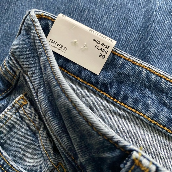 Forever 21 | NWT’s mid rise flare embroidered patchwork bohemian western jeans - Picture 7 of 10